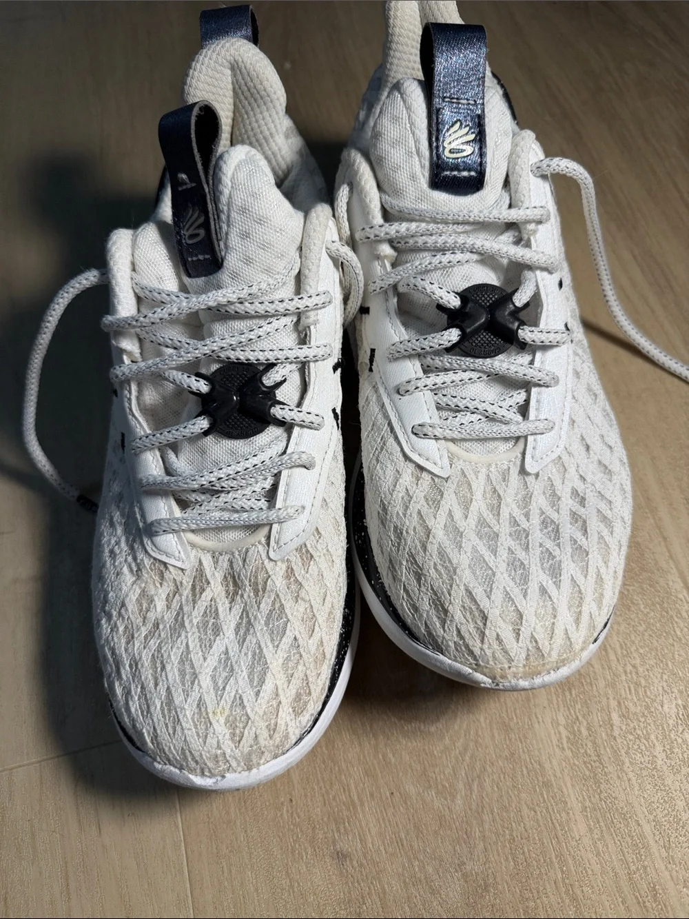 Under Armour White  Sneakers with Navy Accents